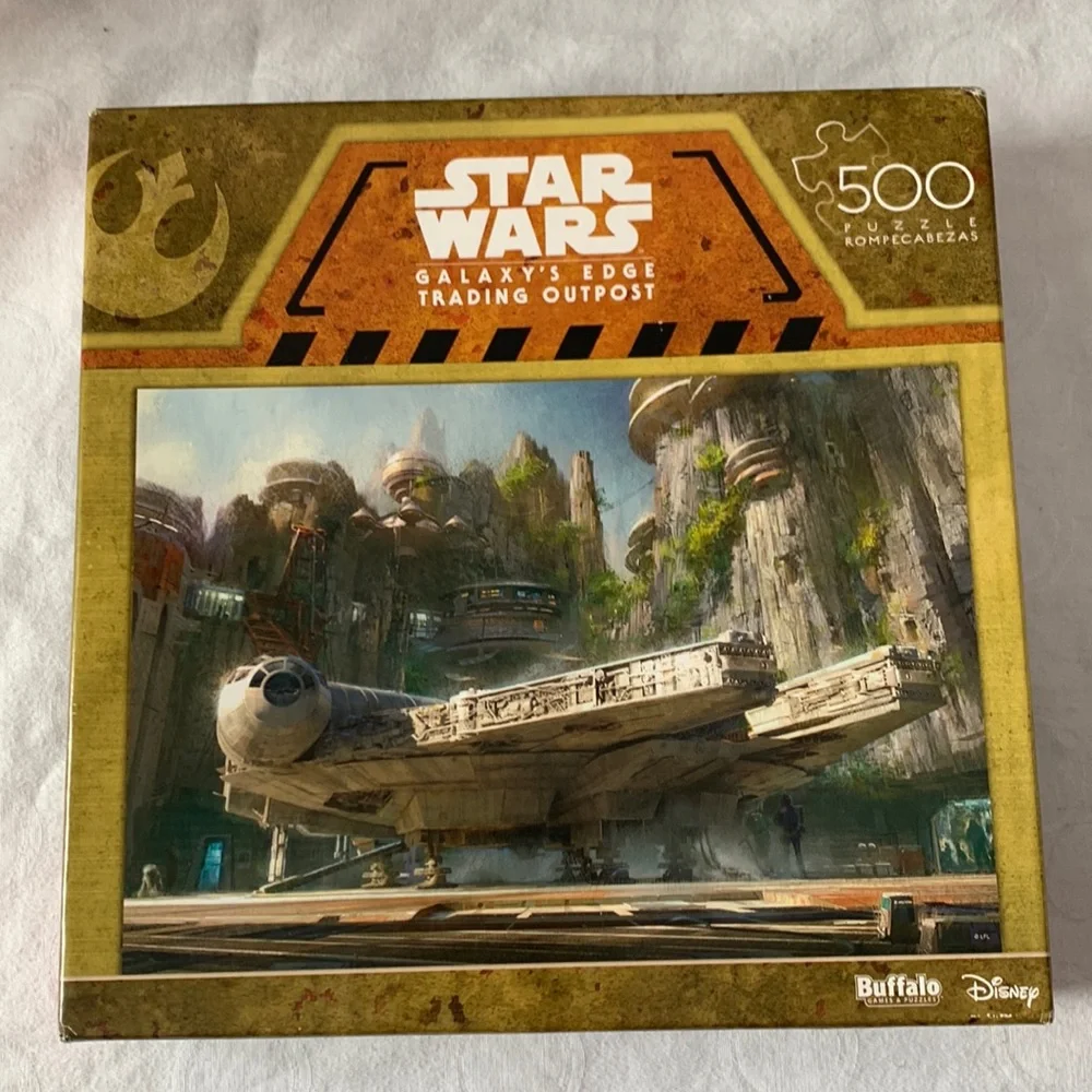 NIB Factory Sealed Star Wars Puzzle 500 Piece Galaxy’s Edge Trading Post - Picture 1 of 6